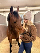 HORSE CREW Oversized Sweatshirt Brun