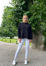 svart over size college tröja med rygg tryck lope riders team