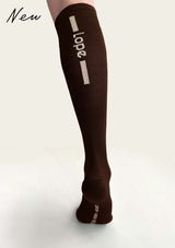 Q-skin tech-ride riding socks with compression, Brown