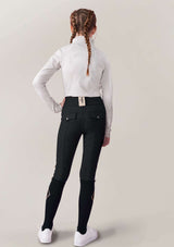 THE FLOW, Svarta Ridbyxor för juniorryttaresvarta ridbyxor för barn i hållbart material