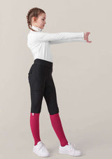 THE FLOW, Svarta Ridbyxor för juniorryttarejuniorridbyxor xxs-xs funktionsmaterial