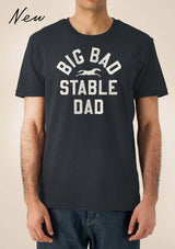 grå, big bad stable dad t-shirt|lope.se