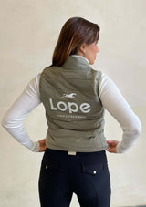 Team Vest grey-green down vest for riders
