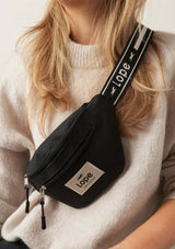 Fancy -svart cross body och hip bag med justerbart band och smart förvaring
