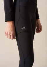 THE FLOW svarta kompressions ridbyxor för dam