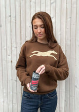 HORSE CREW Oversized Sweatshirt Brun