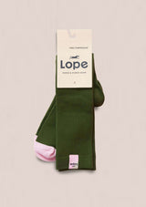 THE EQUESTRIAN SPORT SOCKS - HUNTING GREEN + SOFT PINK