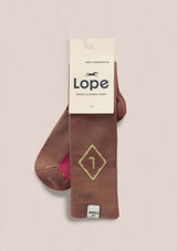 THE EQUESTRIAN SPORT SOCKS - TOFFEE+GOLD