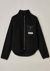 STABLE FLEECE SVART + ROSÉ framifrån
