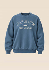 Stable mum oversize sweatshirt, Denim Blå