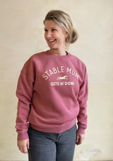 Stable Mum Oversized Sweatshirt, Warm Pink