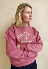 Stable mum gets shit done college tröja i rosa frÄn lope.se