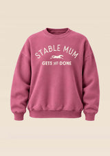 Stable Mum Oversize Sweatshirt, Varmt rosa