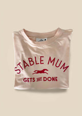 Stable Mum Gets Shit Done T-shirt ljusrosaT-shirt i modal mix för alla stall mammor
