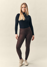 The Flow ridbyxor med kompression – Brown + gold