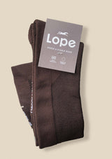 Q-skin tech-ride riding socks with compression, Brown