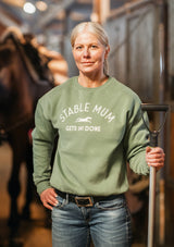 Stable Mum Oversized Sweatshirt green