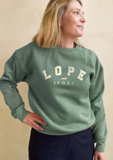 Lope Equestrian Crewneck Grön oversize collegetröja