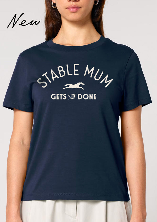 stable mum ets shit done T-shirt imörk blåttt|lope