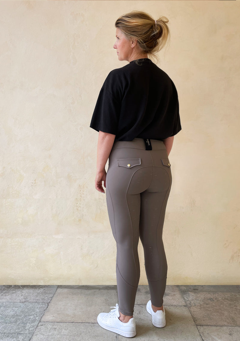 flow ridbyxor i velvet clay st large-kort