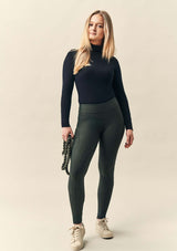 mörkgröna  ridbyxor the flow med rosé guld knappar|lope.se