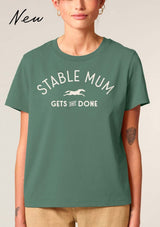 stable mum ets shit done T-shirt i grönt|lope