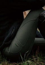 Pantalon d'équitation de compression Flow – Vert + doré rose