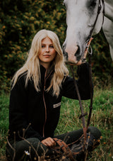 Fleecejacka junior windstopper svart