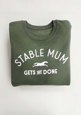stable mum gets shit done vikt college tröja i grönt