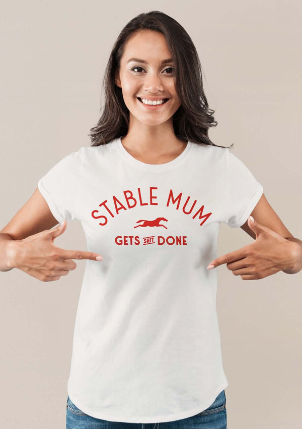 stable mum gets shit done t-shirt i off white