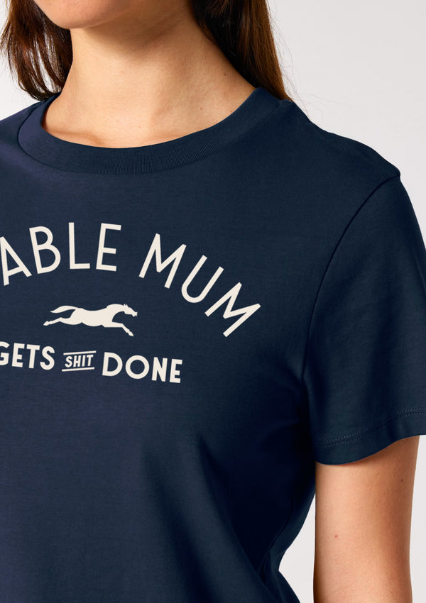 stable mum ets shit done T-shirt imörk blåttt|lope
