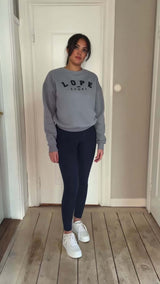 Lope Equestrian Crewneck, Gray