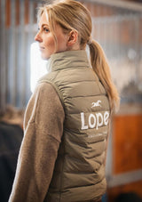 Team Vest grey-green down vest for riders